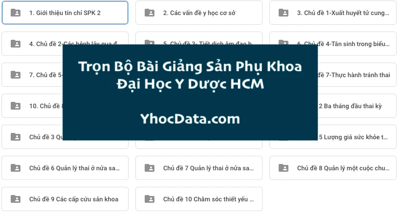 Bài giảng sản phụ khoa y tphcm