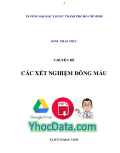 Các Xét Nghiệm Đông Máu - BSNT Phan Trúc PDF – YHocData.com